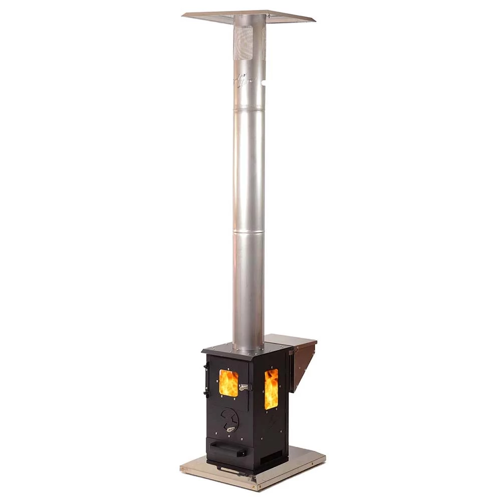 Timber Stoves Big Timber 84 Stainless Steel Wood Pellet Patio Heater